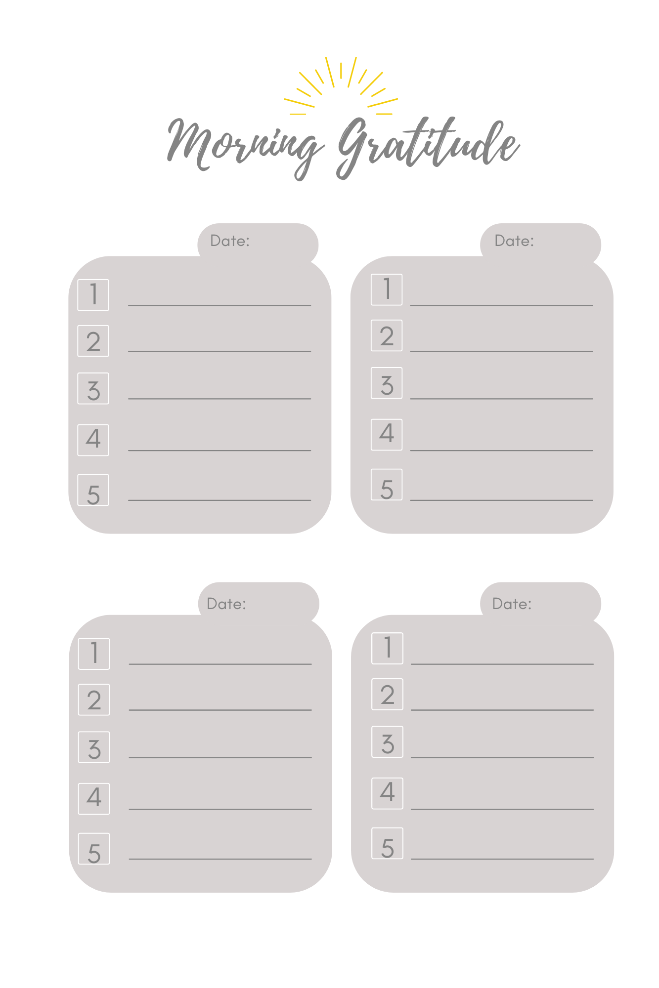 Gratitude Journal For Women - Consciously Creating My Morning Gratitude Practice - 5 Minute Daily Gratitude Mindful Morning Routine