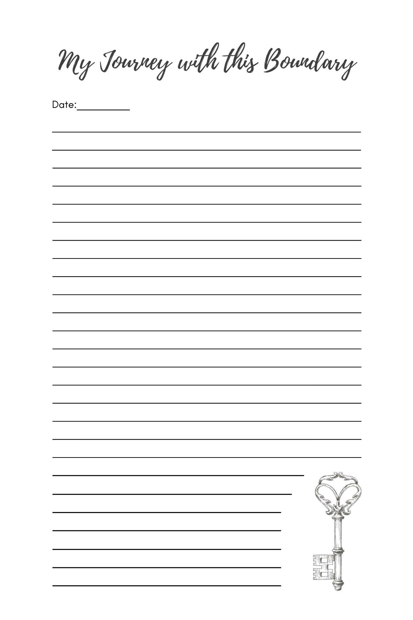 Journal for Creating Boundaries - Consciously Creating My Boundaries - Support Yourself as You Create Healthy Boundaries